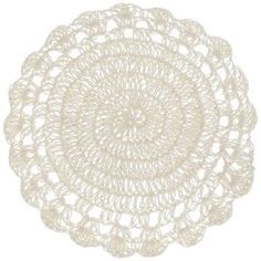 white crocheted doily on a white background