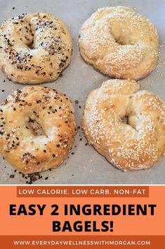 Healthy Breakfast Low Carb, Easy Bagel Recipe, 2 Ingredient Bagels, Easy Bagel, Healthy Bagel, Bagel Recipe Easy, Low Carb Bagels, Menu Sarapan Sehat, Healthy Pizza Recipes