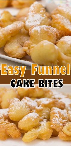 easy funnel cake bites are the perfect dessert