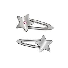 Stargirl '23 collection. Set of 2 star hair clips. One with a pink gemstone and one without. Gemini Jewels offers unisex jewelry for girls and guys, from pearl necklaces to silver chains to signet rings. All our jewelry is handmade from quality material, Nickel and Lead free and safe for sensitive skin. Star Hair Clips, Cross Choker Necklace, Cute Jewellery, Cross Choker, Jewelry For Girls, Pink Gem, Star Hair, Silver Chains, Pearl Necklaces