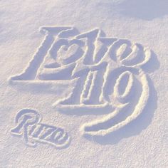 the word love is written in the snow