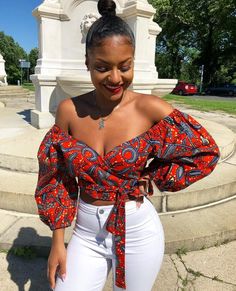 Ankara Peplum Tops, Gaun Fashion