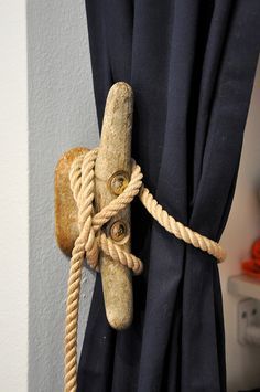 a curtain with rope attached to it