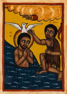 an image of two people in the water with a dove on their arm and one person holding