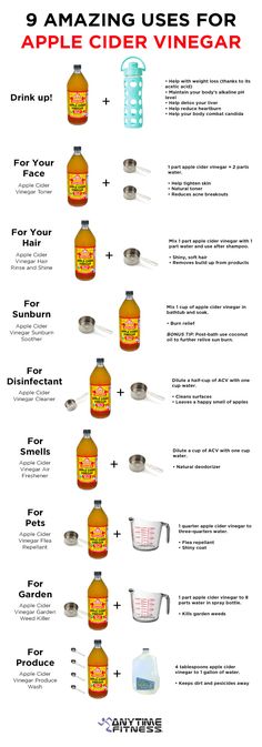 9 Uses for Apple Cider Vinegar Uses For Apple Cider, Apple Cider Vinegar Uses, Vinegar Uses, Resep Diet, Makanan Diet, Homemade Remedies, Detox Drinks, Cider Vinegar, Apple Cider Vinegar