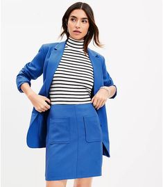 LOFT @ Work: Women's Casual Work Clothing | Loft Fashion Work Outfit, Pocket Skirt, Cargo Skirt, Skirt With Pockets, Cardigan Top, Skirts With Pockets