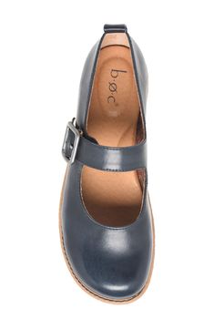 A single wide strap details the vamp of a round-toe flat that will take you from work to dinner with stylish ease. Synthetic upper/textile lining/rubber sole Imported Born Shoes Women, Wide Toe Box Shoes, Single Wide, Born Shoes, Mary Jane Flats, The Vamps, Wide Straps, Womens Flats, Mary Janes