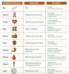 the different types of symbols and their meaningss for each type of medicine instrument in this chart