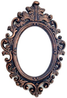 an ornate frame is shown on a white background