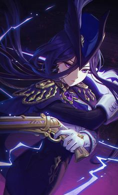 Hoyoverse Wallpapers, Genshin Impact Wriothesley X Clorinde, Clorinde Fanart Icon, Clorinde Wallpaper, Clorinde Pfp, Clorinde Genshin Fan Art, Clorinde Genshin Impact Wallpaper, Purple Lightning, Queen Anime