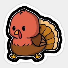 a cartoon turkey with a big smile on it's face