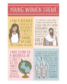 Young Women Theme Printable, Women Activities, Young Women Activities