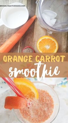 This super simple orange carrot smoothie recipe is perfect for anytime and has tons of healthy benefits! It features fresh carrots and oranges and more healthy ingredients to start your day off right! Mango Banana Smoothie