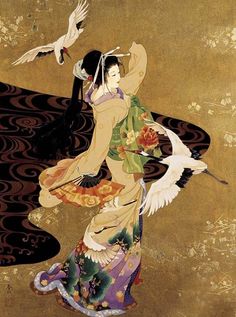 Morita Haruyo 森田春代 (1945 - ). Feng Shui Wall Art, Feng Shui Paintings, Vertical Wall Art, Eastern Art, Art Japonais, Art Et Illustration, Japan Design, Japanese Painting