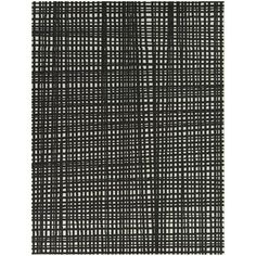 a black and white rug with squares on it