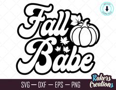 fall bake svg file with pumpkins and leaves