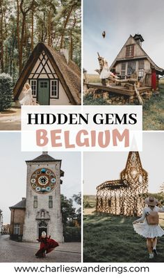 a collage of photos with the words hidden gems belgium