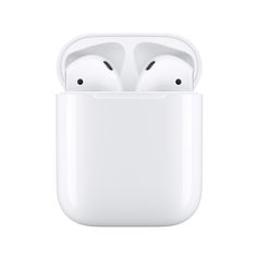 an apple airpods with its cover open