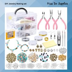 the diy jewelry making set is packed with supplies