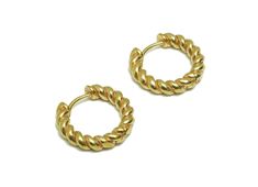 Brass Rope Wire Huggie Hoop - Raw Brass Twisted Wire Earring Clasp - Brass Hoop Clasp Earring - Rope Hoop Earring Dimension 0.77" x 0.75"x 0.15" (19.63mm x 19.03mm x 3.86mm) Net Weight: 0.16 oz. 4.4 gr Colors :  Brass Material:  Brass *All Products Are Lead, Nickel  And Cadmium Free  *You will have a special discount for price and shipping cost about your large orders. *We can also produce your custom and personalized models Please contact us if you have any questions ... Enjoy the Bazaar ... Brass Hoops, Twisted Wire, Wire Earrings, Brass Material, Raw Brass, Twist, Hoop Earrings, Brass, Electronic Accessories