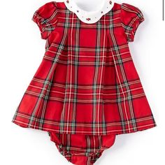 From Edgehill Collection, This Dress Features: Tartan Plaid Print Round Embroidered Collar Neckline Short Sleeves Button Back Closure Matching Pull-On Pants Elastic Waistband 100% Cotton Hand Wash Imported. Tartan Baby Dress, English Girls, Cap Sleeve Dress, Girls Christmas Dresses, Embroidered Collars, Dresses Kids Girl, Capped Sleeve Dress, Plaid Print, Dillard's