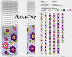 the cross stitch pattern has flowers on it and is labeled with words that read,'aggaalery '