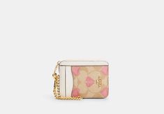 Zip Card Case In Signature Canvas With Heart Print | COACH OUTLET Cute Coach Wallets, Coach Zip Card Wallet, Coach Valentines Collection, Cute Wristlet Wallets, Cherry Coach Wallet, Coach Pink Wallet, Cute Coach Wallet, Zip Card Case Coach, Kate Spade Wallet Aesthetic