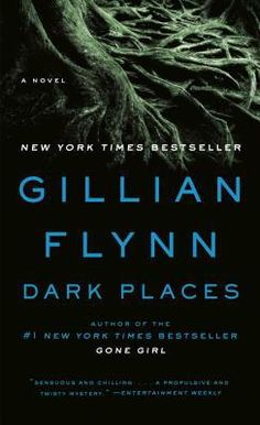 the book cover for dark places by gillian fynn, with an image of a