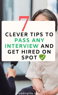 a woman sitting down with her head in her hands and the words 7 clever tips to pass any interview and get fired on spot