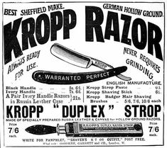 Vintage Straight Razors, Shaved Hair Cuts, Antique Advertising, Perfect English, Clipper Ship, Retro Ads, Straight Razor, Black Handle