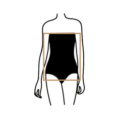 a woman's body is shown in black and white, with the shape of a torso