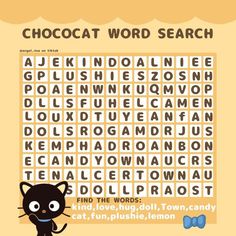 the word search is shown with an image of a black cat in front of it