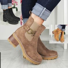 Women's brown and black ankle winter boots 

Affiliate link Faux Suede, Chelsea Boots, Chelsea, Fall Winter, Boots, Black, Chelsea Fc