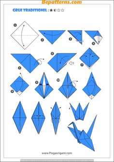 how to make an origami bird