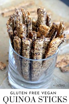 Quinoa Sticks - Gluten Free Vegan | Healthy Taste Of Life Cracker Sticks, Quinoa Snacks, Breadsticks Recipe, Gluten Free Snacks Healthy, Healthy Savory Snacks, Healthy Quinoa, Cooked Quinoa, Gluten Free Kids