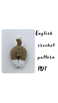 an english crochet pattern for a stuffed animal with the words english crochet written below it