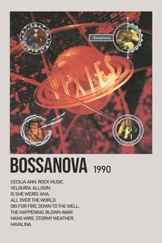 the back cover of bossanova's 1970 album, featuring an image of various objects