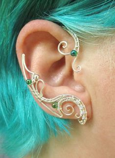 Cuff Earrings No Piercing, Elf Earrings, Earrings No Piercing, Silver Ear Cuffs, Ear Piercings Industrial, Ear Wraps, Ear Piercings Chart, Double Ear Piercings, Elf Ear Cuff