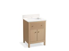 a bathroom vanity with a sink and cabinet