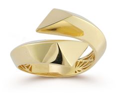 Embrace modern elegance with this geometric bypass ring, featuring a unique design that combines contemporary style with the timeless beauty of 14K yellow gold. Its carved-out interior adds an intriguing twist, making it a standout piece for any occasion. From Luminosa. Modern Twist Yellow Gold Bypass Ring, Modern Twist Yellow Gold Bypass Ring For Formal Occasions, Modern Twist Bypass Ring For Formal Occasions, Formal Bypass Ring With Modern Twist, Modern Twist Open Band Bypass Ring For Formal Occasions, Modern 14k Gold Bypass Ring For Formal Occasions, Modern Open Bypass Ring For Formal Occasions, Modern Open Bypass Ring For Formal Events, Modern Bypass Open Ring For Formal Occasions