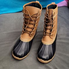 Brand New. Never Worn. Wife Just Never Returned Them. Flannel Lined. Boot Brands, Duck Boots, Winter Rain, Lands End, Rain Boots, Women Shoes, Brand New, Boots, Leather