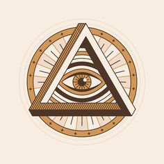 an all seeing symbol with the eye inside