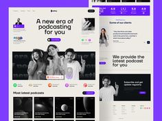 the website design is designed to look like it has two different layouts and colors