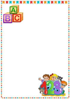 the letter abc is for two children with blocks