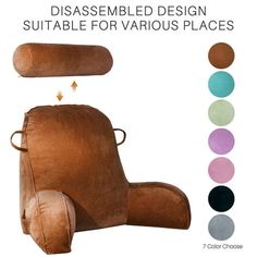 an image of a recliner chair with different colors and options to choose for it