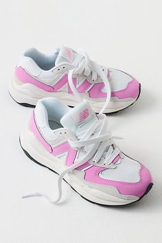 An updated take on a classic silhouette, these so sporty and retro-inspired sneakers by New Balance\t\t\t\t\t\t\t\t\t\t\t\t\t\t\t\t\t\t\t\t\t\t\t\t\t feature a soft textile upper and sleek silhouette with wavy exaggerated details, reflective accents, and oversized N branding.* Lace-up closure* Cushioned footbed* Durable treaded outsole Trending Womens Sneakers, Preppy New Balance Shoes, Colorful New Balance Shoes, Cool Sneakers Women, Women’s Sneakers, Hot Pink New Balance, Cute New Balance Shoes, Trendy Tennis Shoes, Cute Tennis Shoes