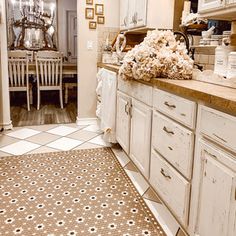 the kitchen is clean and ready to be used as a dining room or family room