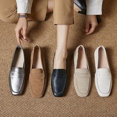 Comfortable, One of Kind. Flats online shop,|Cowhide/Calf|Rubber|Flat|Round Toe|Slip-On|Female|Pigskin|1.5cm|Black|White|Silver|Beige|Camel|35|36|37|38|39|40|Spring/Fall Luxury Pointed Toe Moccasins For Business Casual, Luxury Round Toe Loafers For Business Casual, Luxury Leather Footbed Loafers For Spring, Luxury Calf Leather Flat Loafers, Luxury Business Loafers With Cushioned Footbed, Luxury Women's Moccasins For Office, Luxury Brown Moccasins For Business Casual, Luxury Calf Leather Loafers For Business, Luxury Classic Moccasins For Business Casual