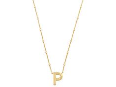 Kendra Scott Letter P Pendant Necklace - Necklace : Gold Metal : Subtle and stylish, the Kendra Scott Letter P Pendant Necklace is a perfect add-on to your accessory collection. Toned chain with letter 'P' pendant etched with leaf-like accents. Lobster clasp closure with adjustable sliding bead. Imported. Kendra Scot, Burr Basket, Letter Pendant Necklace, Pendant Necklace Gold, Letter P, Necklace Necklace, Letter Pendants, Letter Necklace, Gold Pendant Necklace