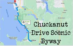 a map with the words chuckaut drive scenic byway on it's side